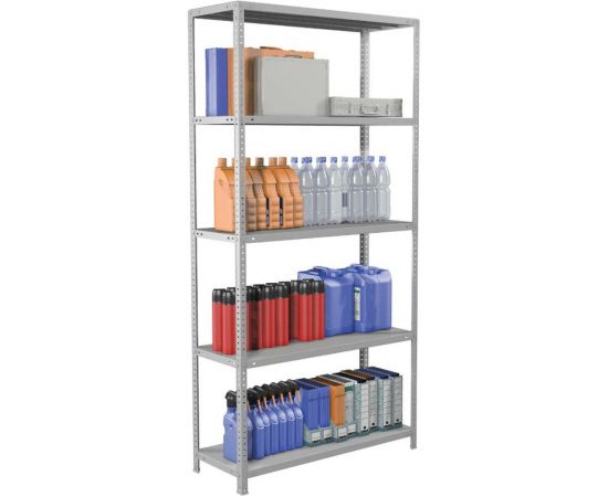 Металлический стеллаж BRABIX MS KD-200/30-5 2000х1000х300 мм, 5 полок, сборная стойка 291118 