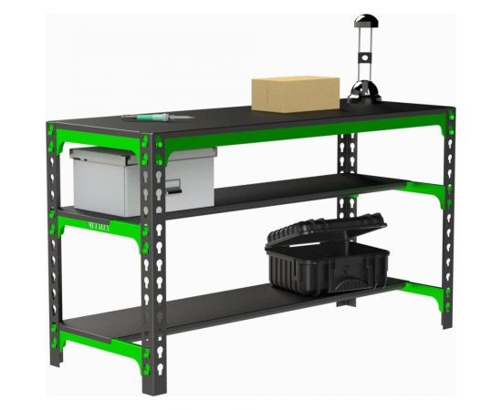 Металлический стол Metalex 750x1500x600 (две полки) SMMPII751560 