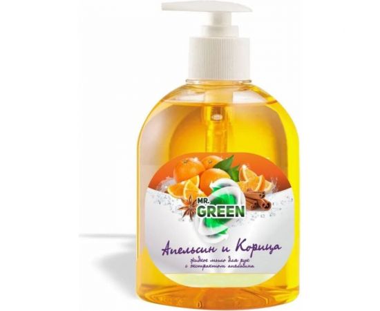 Антибактериальное жидкое мыло MR.GREEN Апельсин и корица, 500 мл ПЭТ 70752 