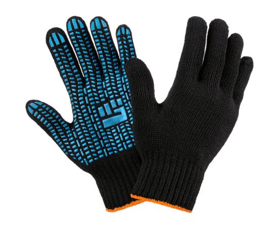 Трикотажные перчатки с ПВХ Фабрика перчаток Люкс 7.5 класс, 5 нитей, черные 5-75-ЛЮ-ЧЕР-(XL) 