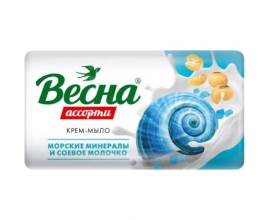 Туалетное мыло ВЕСНА Ассорти морские минералы и соевое молочко 90 г 6206 