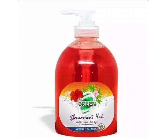 Антибактериальное жидкое мыло MR.GREEN Цветочный чай, 500 мл ПЭТ 70806 