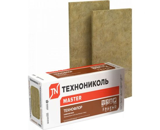 Минераловатные плиты Технониколь ТЕХНОФЛОР СТАНДАРТ (1200x600x50 мм; упаковка 6 шт.) КВ828641 