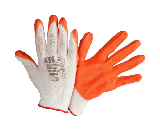 Перчатки из поликоттона КЭС латексный облив ладони, размер 9/L 14000007 JR-04 
