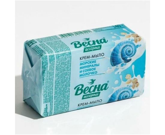 Туалетное мыло ВЕСНА Ассорти морские минералы и соевое молочко 140 г 6211 