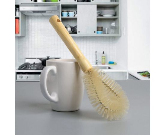 Ерш-щетка для посуды с деревянной ручкой Доляна Овал 23.5х7.5х3 см 4607033 – изображение 2