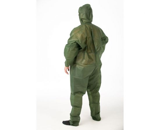 Защитный комбинезон многоразовый хаки Каспер, плотность 60 г/м2, с планкой с липучкой, размер XL/180-188 00004 – изображение 2