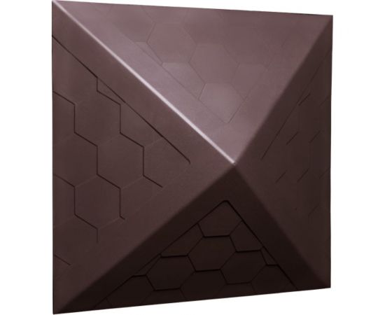 Колпак ППК на заборный столб 1.5x1.5 кирпича Neoкомпозит Гибкая черепица, 390x390x43 мм, коричневый КЗ-390 ГЧ К – изображение 2