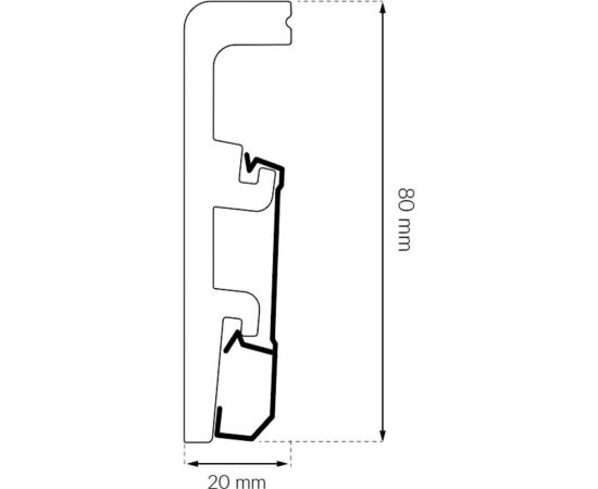 Плинтус Arbiton Integra HDPS 01 Белый, 2400x80x20 мм 550594 – изображение 2