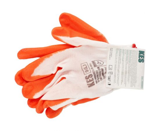 Перчатки из поликоттона КЭС латексный облив ладони, размер 9/L 14000007 JR-04 – изображение 3