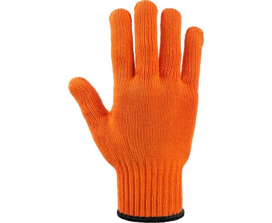 Трикотажные 2-слойные перчатки с ПВХ Фабрика перчаток 7.5 класс, 6 нитей, оранжевые 6-75-2С-ОР-(XL) – изображение 3
