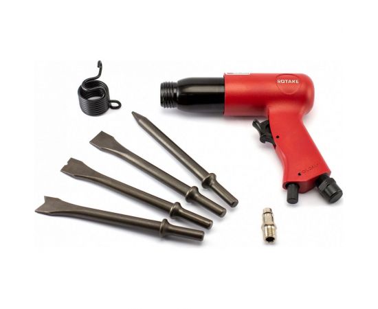 Пневмозубило Rotake 190мм, с комплектом насадок RT-3502RK – изображение 3