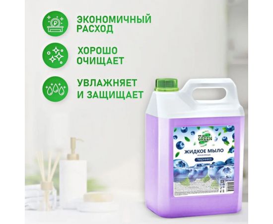 Увлажняющее жидкое мыло MR.GREEN Черника, 5 л ПНД 72725 – изображение 6