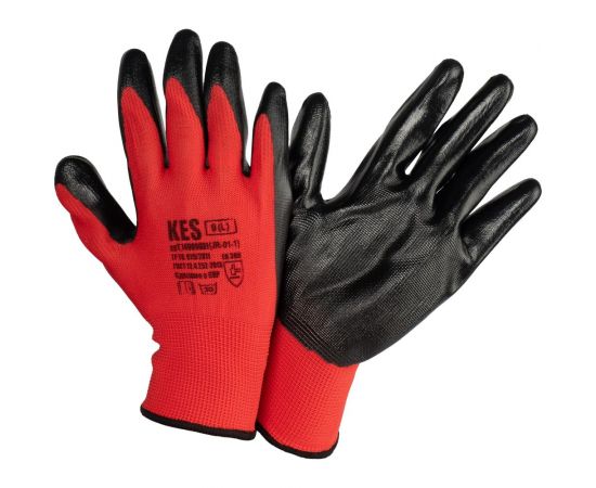 Перчатки из полиэстера КЭС, латексный облив ладони, размер 9/L 14000001 JR-01-1 
