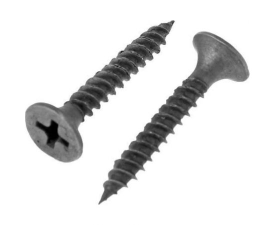 Саморез VIPкрепеж черный, 3,5х25, мелкая резьба, 28 шт. 10004 VIPS 