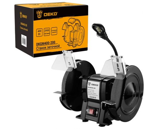 Заточной станок DEKO DKGM400-200, с лампой 063-4324 