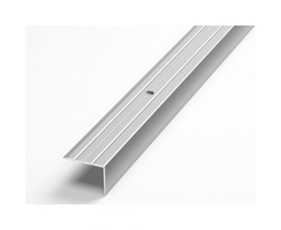 Порог угловой алюминиевый ЛУКА (24x18 мм, 1,35 м, анодированный, Серебро) 00000002519 