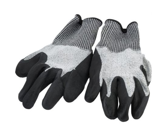 Трикотажные полиэфирные перчатки с покрытием вспененным латексом и антивибрационными накладками Gigant размер 10 GGPL-110 
