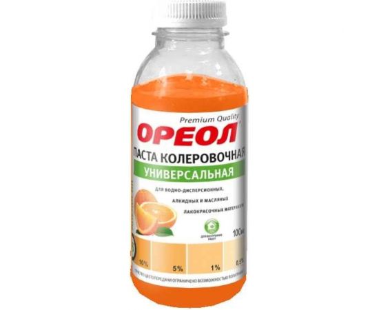 Универсальная колеровочная паста ОРЕОЛ апельсин (26), 100 мл 49936 