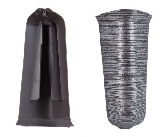 Наружный угол для плинтуса DECONIKA (70 мм; 187 Алюминий темный; 2 шт.) Д-П70-Нк-Ф2 187 АЛМ ТЕМ 