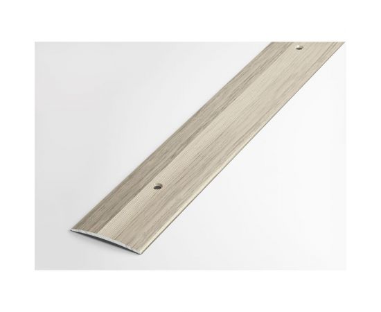Порог прямой алюминиевый декоративный (37 мм, 2,7 м, Клен беленый) ЛУКА УТ000000220 
