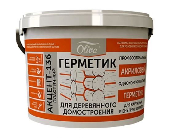 Герметик Акцент 136 золотистая сосна, ведро 10л/15кг 00012494 