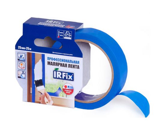 Малярная лента для деликатных поверхностей IRFIX EXTRA 25 мм, 25 м, синяя Mr.SiL 30081 