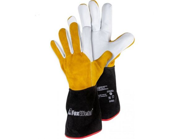 Кожаные мягкие краги Foxweld ПРОФ КС-01 8495 