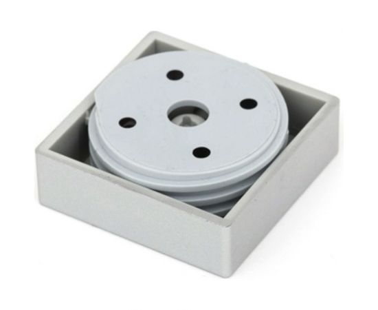 Опора Tech-Krep пластик, квадрат, регулируемая, 59x59x18 мм, матовый хром - накл. 148571 