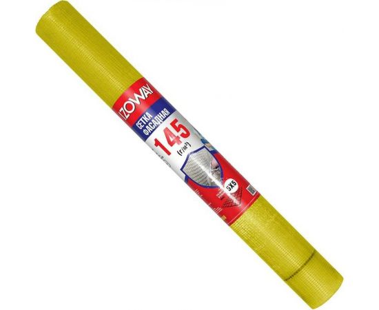 Фасадная сетка Izoway желтая, 5х5 мм, 145 г/м2, 30 м 17767 