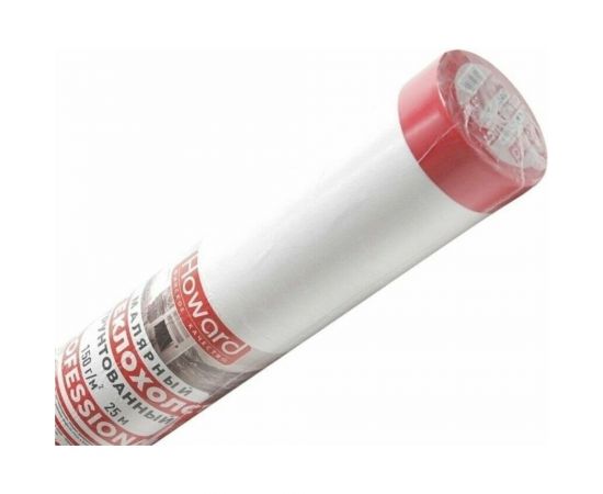 Грунтованный малярный стеклохолст HOWARD Финское качество 150г/м2, 1м х 25м 00-00000369 