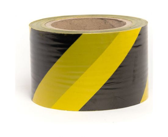 Лента для ограждений SDM 75 мм х 150 м желто-черная 4590 