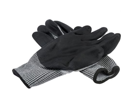 Трикотажные полиэфирные перчатки с покрытием вспененным латексом и антивибрационными накладками Gigant размер 10 GGPL-110 – изображение 11