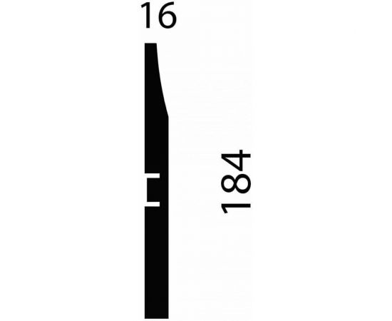 Плинтус COSCA DECOR AP25 под покраску, белый, 184x16x2400 мм, МДФ, с пазом СПБ098353 – изображение 2