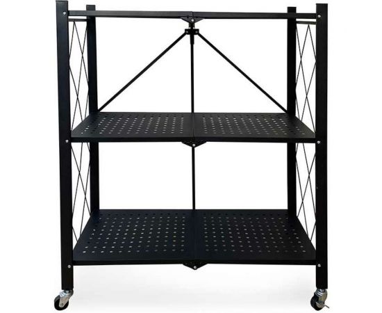 Металлический стеллаж ГЕЛЕОС Атлант-3, 3 полки, складной, размер 730x400x885 мм, черный АСТ-31 – изображение 2