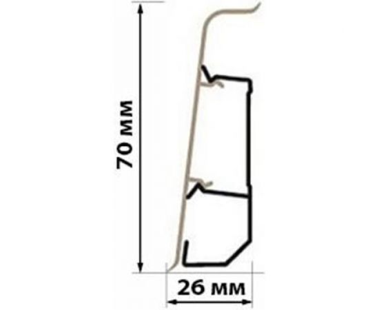 Плинтус пвх Волшебная палочка home 70 мм 2,2 м 7025 УТ000075689 – изображение 2
