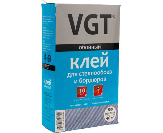 Клей для стеклообоев и бордюров VGT сухой, 300 гр 11606577 – изображение 2