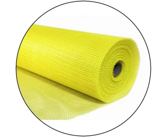 Фасадная сетка Izoway желтая, 5х5 мм, 145 г/м2, 30 м 17767 – изображение 2