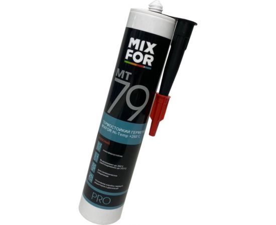 Герметик MIXFOR термостойкий MT-79 HiTemp +260C Silicone 260мл красный 10046257 – изображение 2