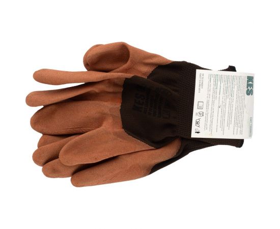 Усиленные перчатки из полиэстера КЭС, нитрильный облив, размер 9/L 14000011 JR-07 – изображение 3