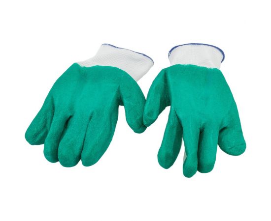 Трикотажные полиэфирные перчатки с рельефным латексным покрытием Gigant размер 9 GGPL-109 – изображение 3