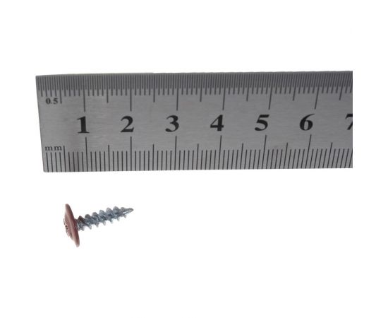 Прессшайба Качественный КРЕПЕЖ 4.2х16 мм, красная окись RAL 3009, острая, 250 шт 0200295 КЧ – изображение 3