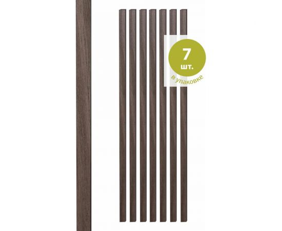 Интерьерная рейка Стильный Дом МДФ, 2700x50x16 мм, ясень темный, 7 штук v530941 – изображение 5