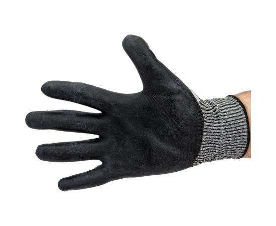 Трикотажные полиэфирные перчатки с покрытием вспененным латексом и антивибрационными накладками Gigant размер 10 GGPL-110 – изображение 5