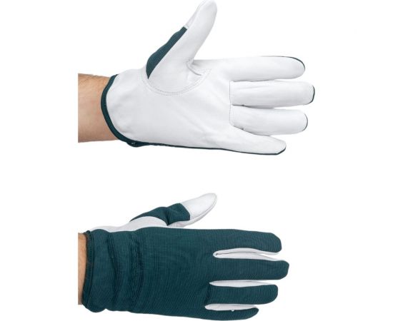 Комбинированные перчатки со спилком Gigant на резинке, размер 10 GGL-110 – изображение 6