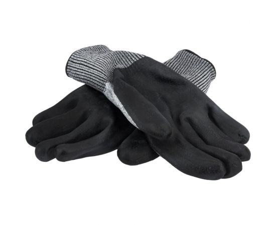 Трикотажные полиэфирные перчатки с покрытием вспененным латексом и антивибрационными накладками Gigant размер 10 GGPL-110 – изображение 6
