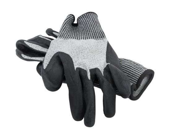 Трикотажные полиэфирные перчатки с покрытием вспененным латексом и антивибрационными накладками Gigant размер 10 GGPL-110 – изображение 7