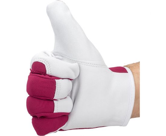 Комбинированные перчатки со спилком Gigant на липучке, размер 10 GGL-210 – изображение 9