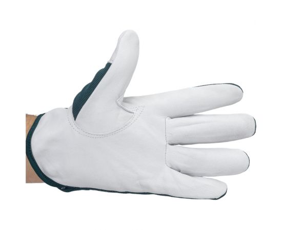 Комбинированные перчатки со спилком Gigant на резинке, размер 10 GGL-110 – изображение 9