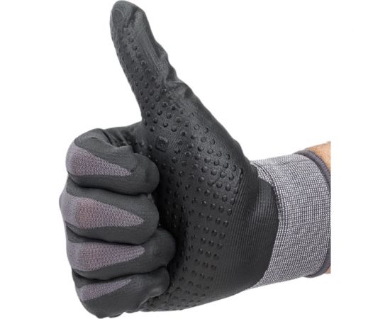 Трикотажные полиэфирные перчатки с нитриловым покрытием с ПВХ-напылением Gigant размер 10 GGPP-110 – изображение 10